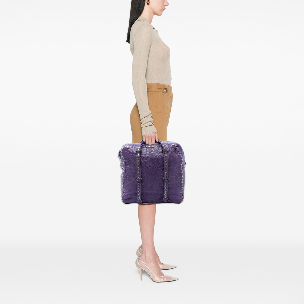 Pre-Loved Bottega Veneta Intrecciato Trimmed Leather Handbag - Picture 7 of 7